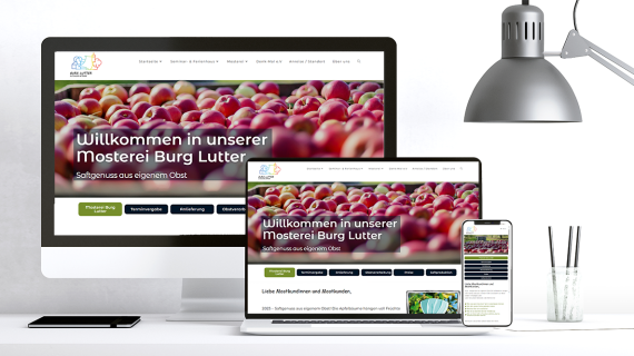 Webdesign Mosterei Burg Lutter